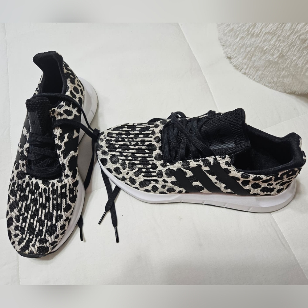 Adidas Black and White Patterned Sneakers